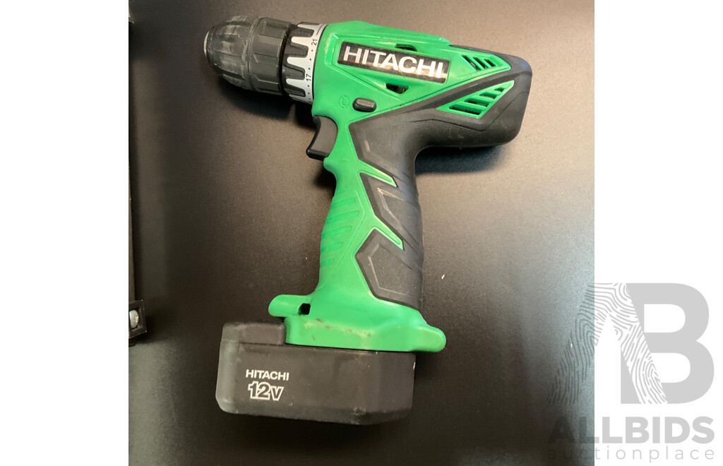 Hitachi  TR-12 Router  & DS 12DVC Driver Drill with 2 Batteies and Charger