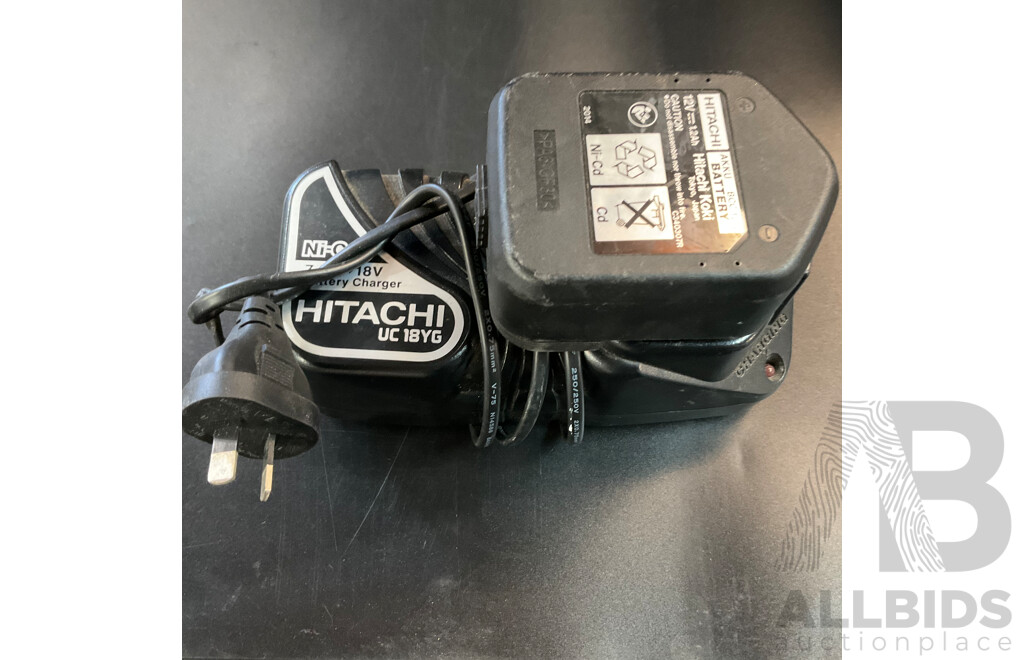 Hitachi  TR-12 Router  & DS 12DVC Driver Drill with 2 Batteies and Charger