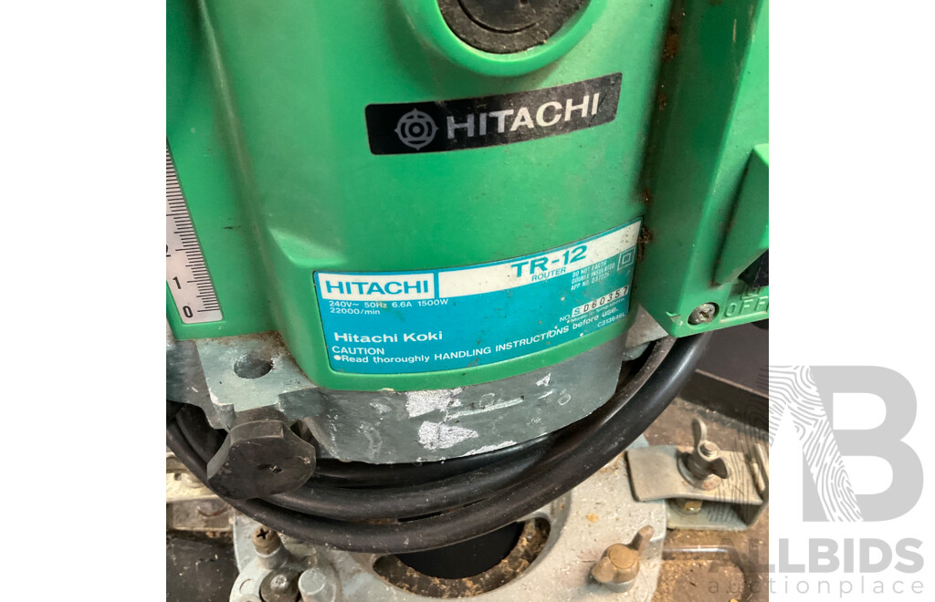 Hitachi  TR-12 Router  & DS 12DVC Driver Drill with 2 Batteies and Charger