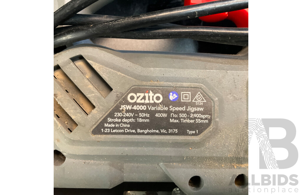 Ozito Variable Speed Jigsaw & Circular Saw & GMC AG230M Angle Ginder