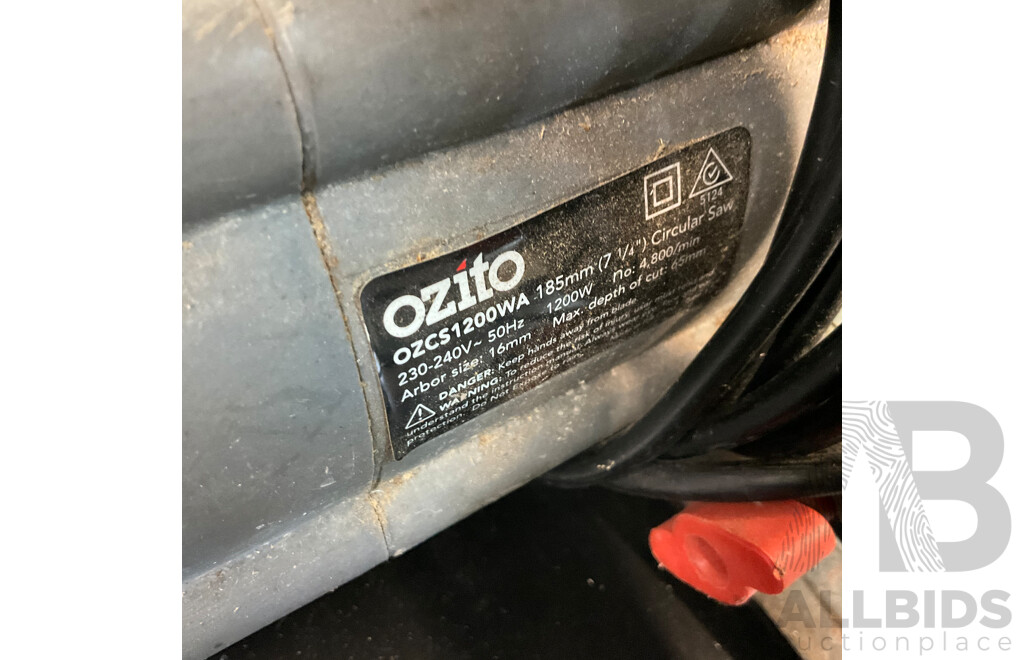 Ozito Variable Speed Jigsaw & Circular Saw & GMC AG230M Angle Ginder