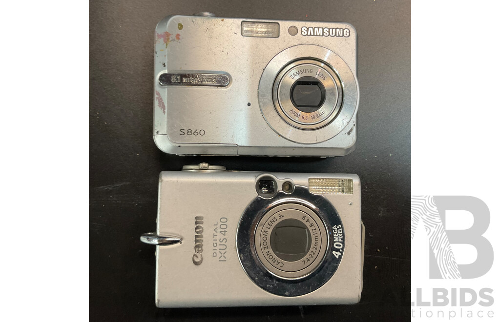 Spare or Repair - Assorted Camera with Bag and Accessories