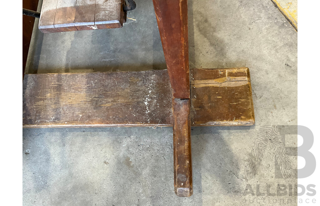 Vintage Large Wood Rocking Horse