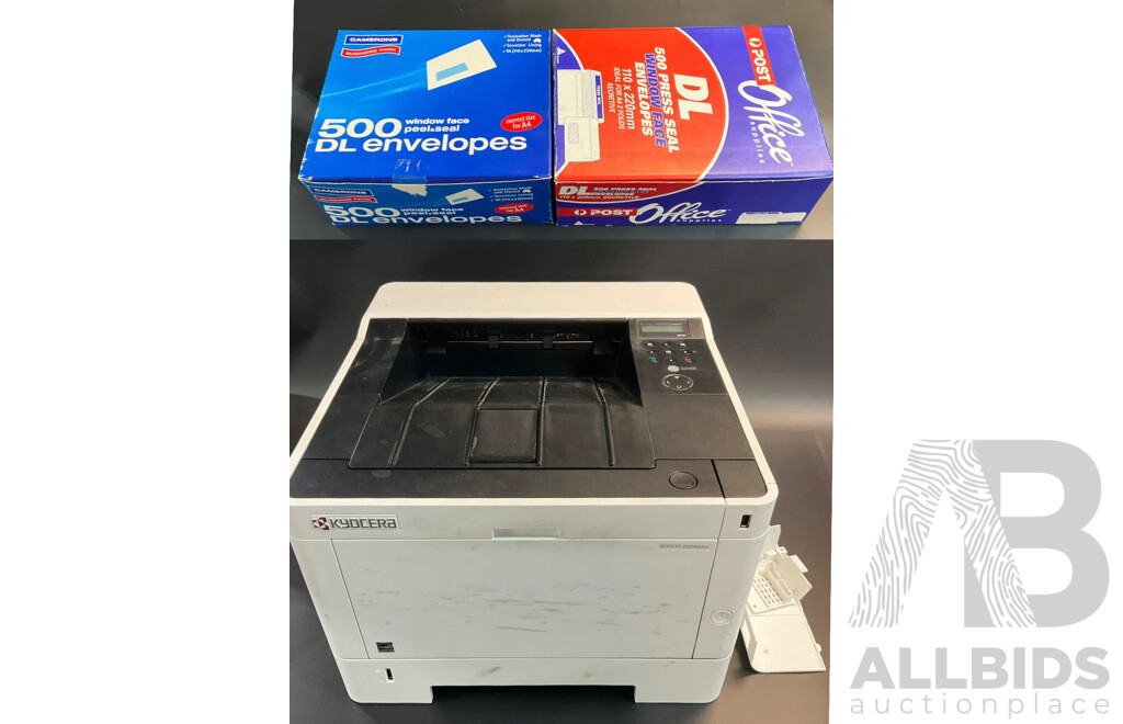 Kyocera P2040dw Printer & 2 Boxes of Envelopes
