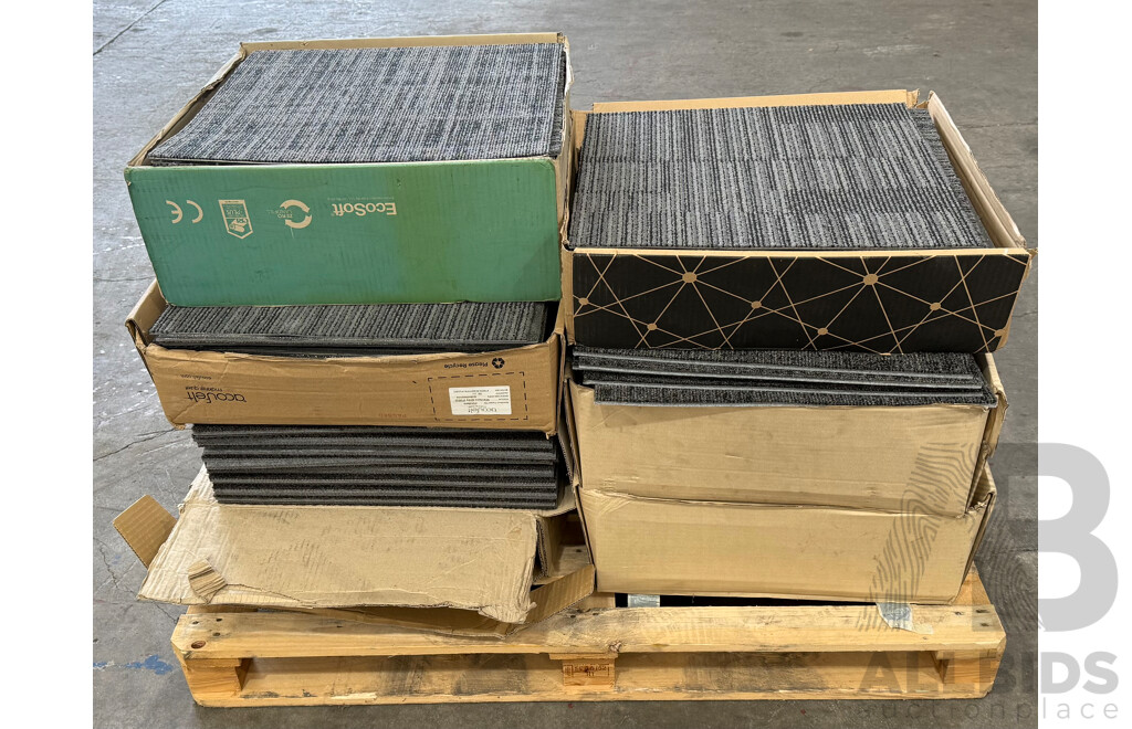 Mixed Lot - Assorted Used and Unused Carpet Tiles