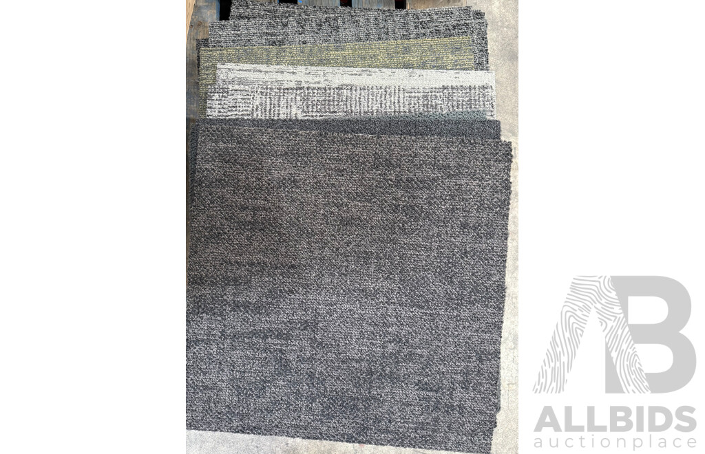 Mixed Lot - Assorted Used and Unused Carpet Tiles