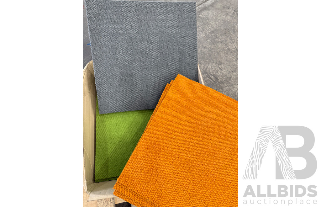 Mixed Lot - Assorted Used and Unused Carpet Tiles