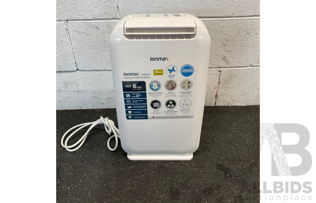 IONMAX ION610 6L Desiccant Dehumidifier