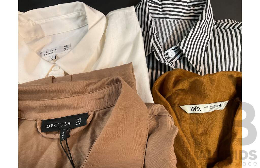 Assorted Women's Clothing, Including COUNTRY ROAD, WITHCHERY, ZARA and DECJUBA - Lot of 10