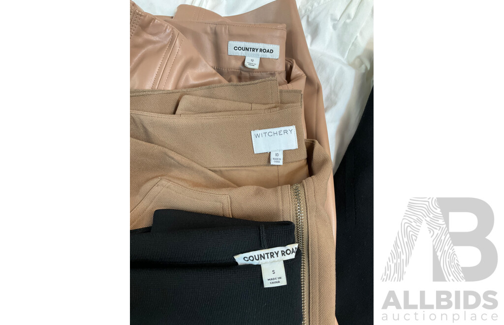 Assorted Women's Clothing, Including COUNTRY ROAD, WITHCHERY, ZARA and DECJUBA - Lot of 10