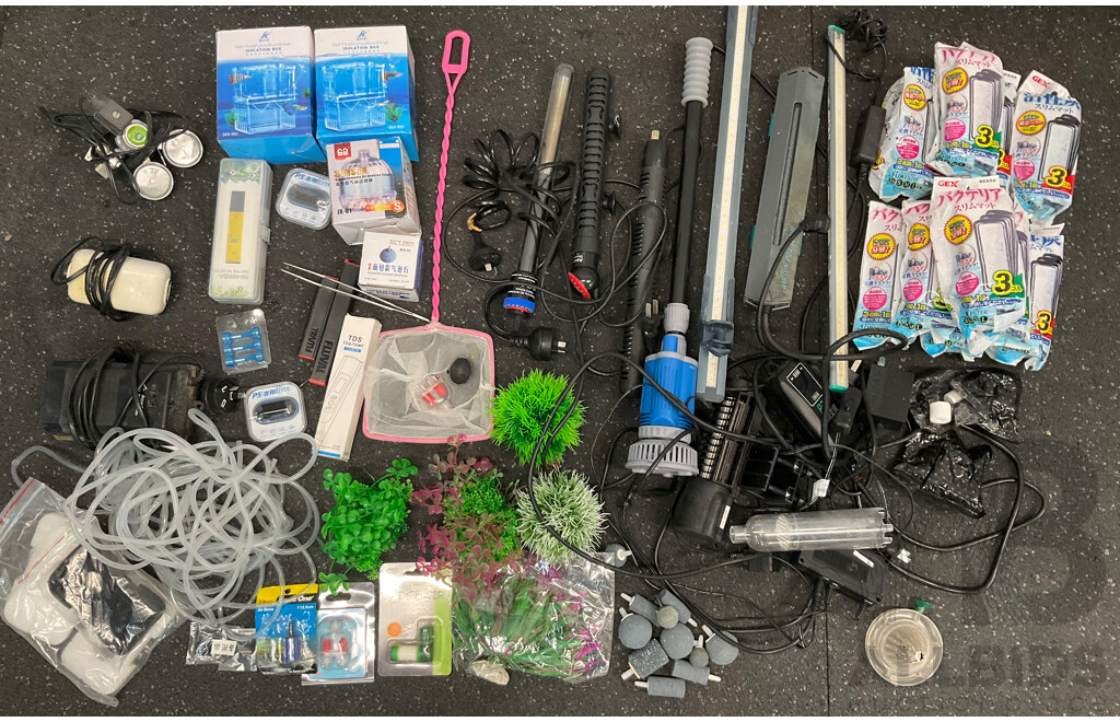 Assorted Aquarium and Fish Tank Supplies
