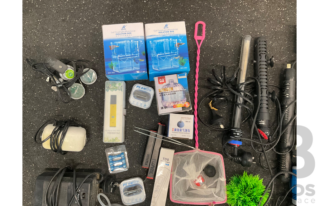 Assorted Aquarium and Fish Tank Supplies
