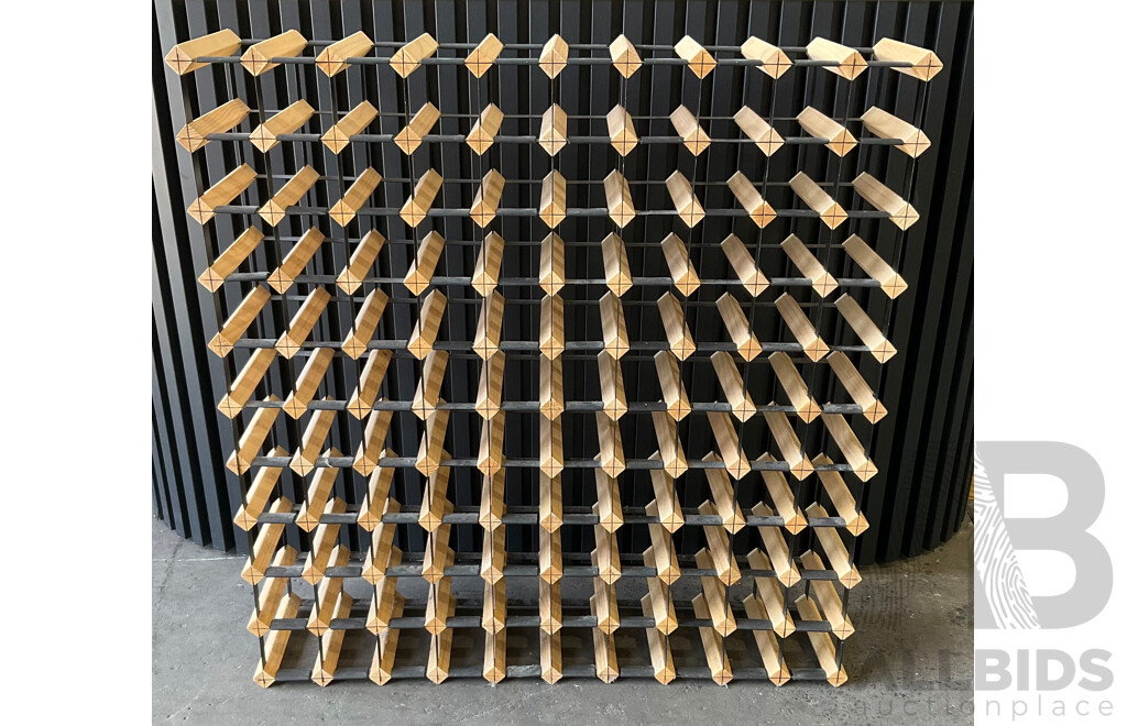 2 X 100 Bottles Wood Wine Racks
