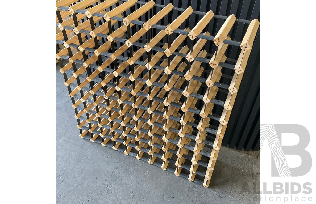 2 X 100 Bottles Wood Wine Racks