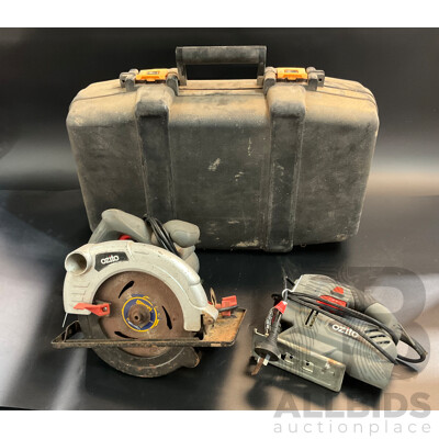 Ozito Variable Speed Jigsaw & Circular Saw & GMC AG230M Angle Ginder