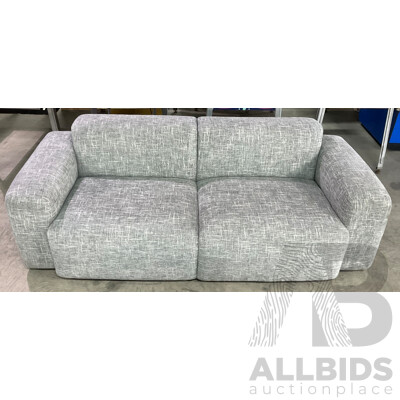Grey 2 Seater Fabric Sofa