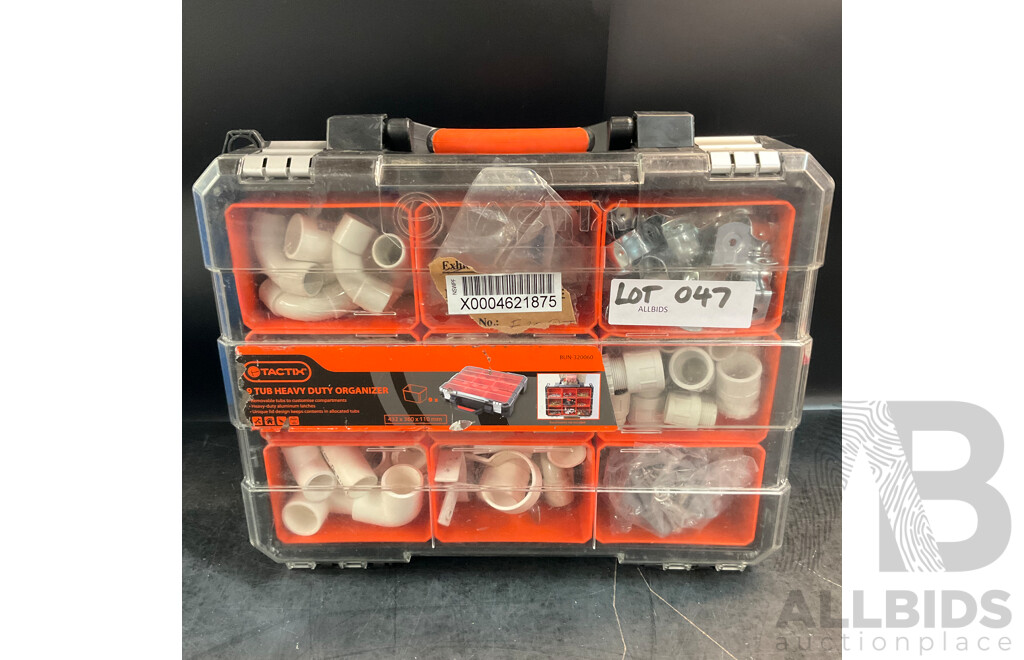 Tactix Carry Box with Assorted Plumbing Adaptor
