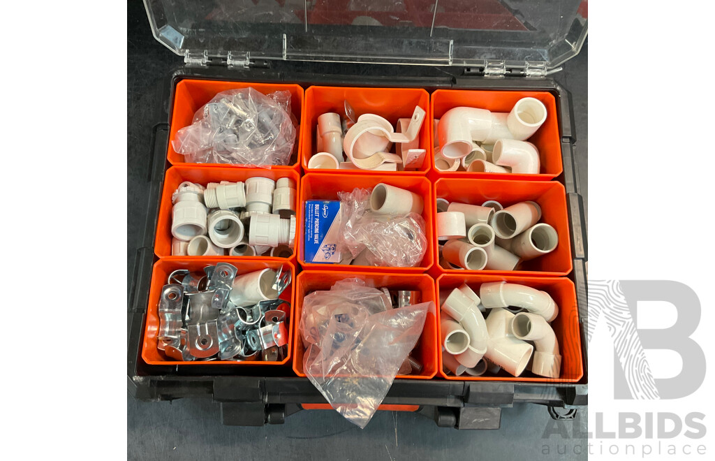 Tactix Carry Box with Assorted Plumbing Adaptor