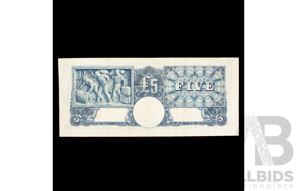 Australian 1952 Five Pound Note, Coombs/Wilson