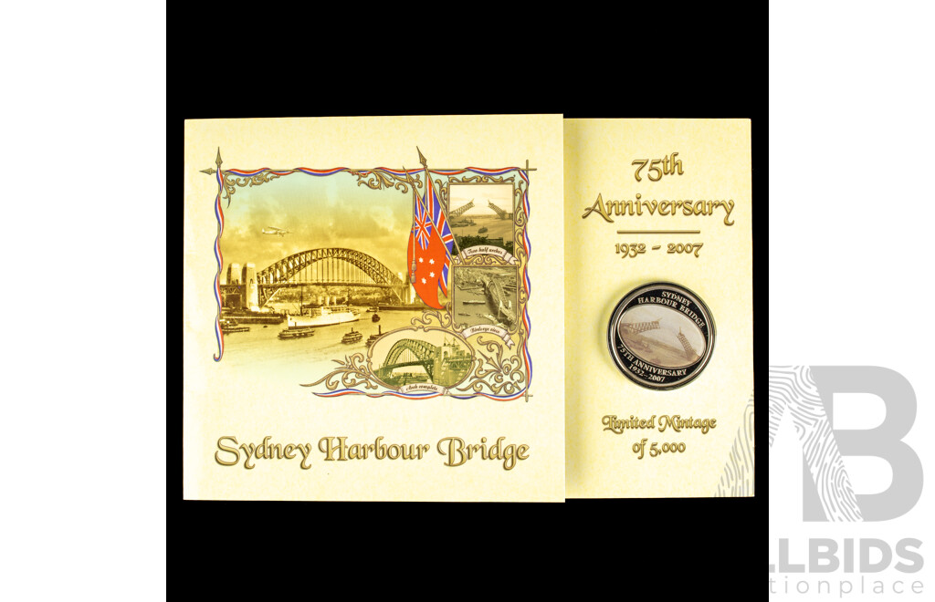 Australian 2007 Coloured 50c coin. 75th Anniversary Sydney Harbour Bridge.