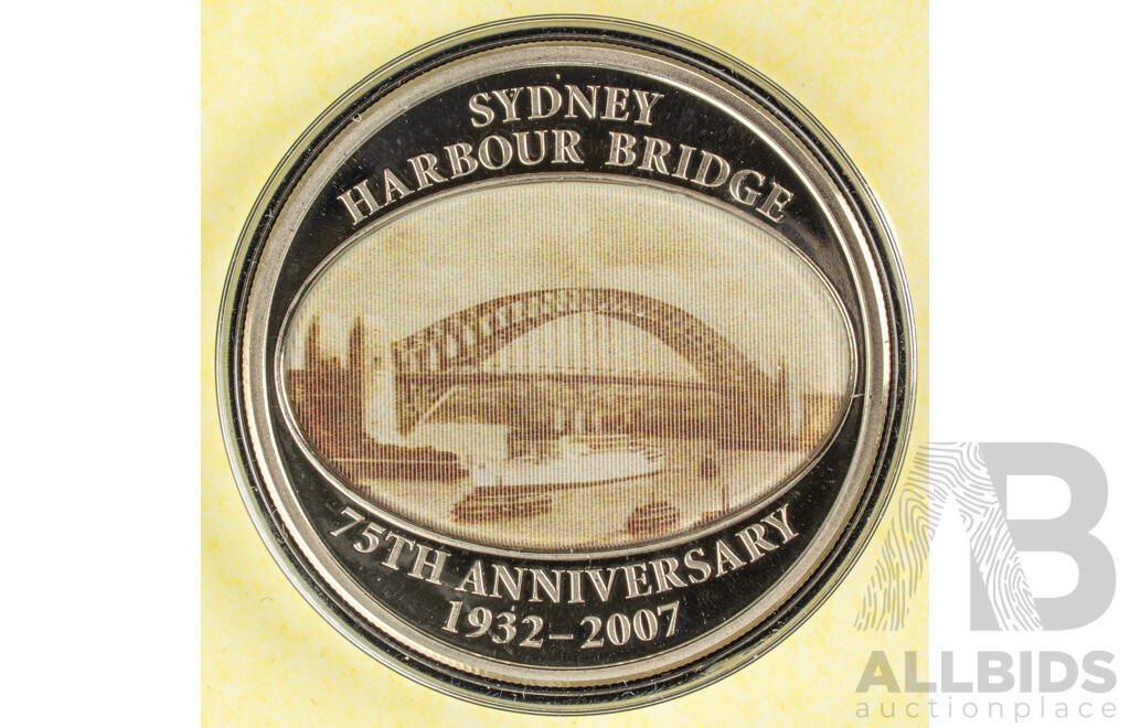 Australian 2007 Coloured 50c coin. 75th Anniversary Sydney Harbour Bridge.
