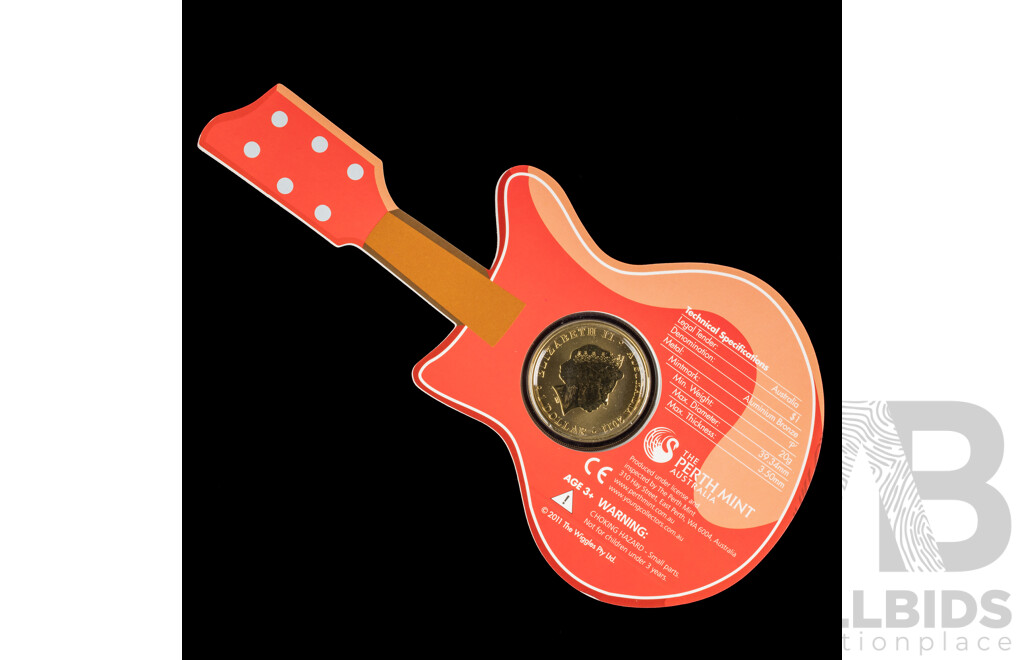 Australian Perth Mint 2011 Coloured $1 Coin. 20 Years Wiggles.