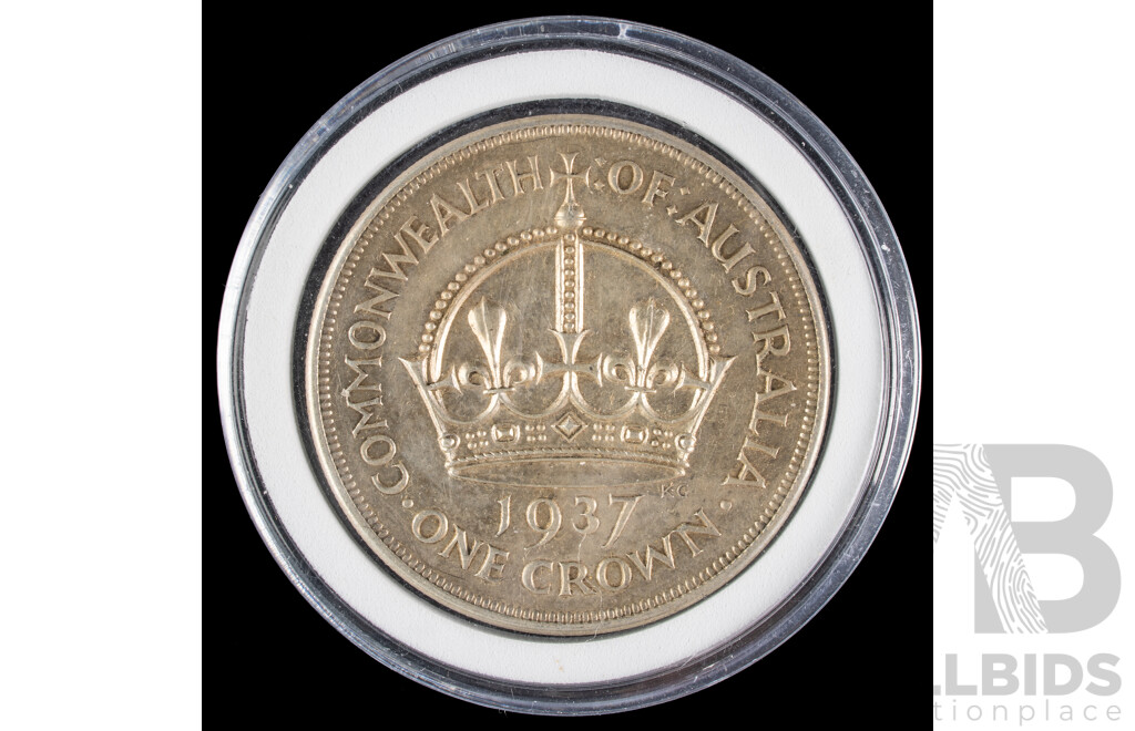 Australian 1937 Silver Crown .925