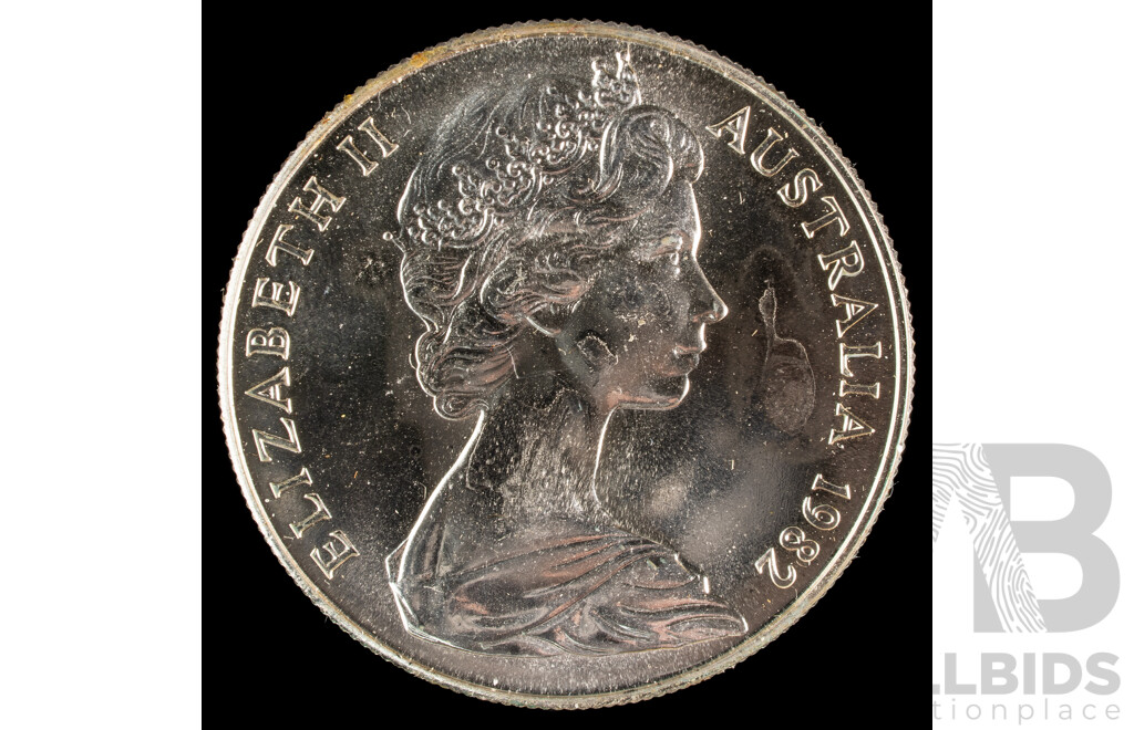 Australian 1982 20 grams silver $10 coin.