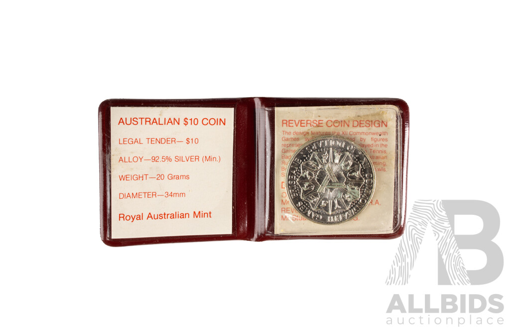 Australian 1982 20 grams silver $10 coin.