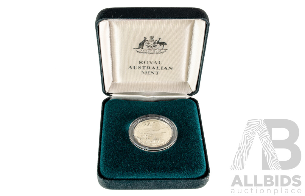 Australian 1997 $1 FINE silver PROOF coin. Charles Kingsford Smith.