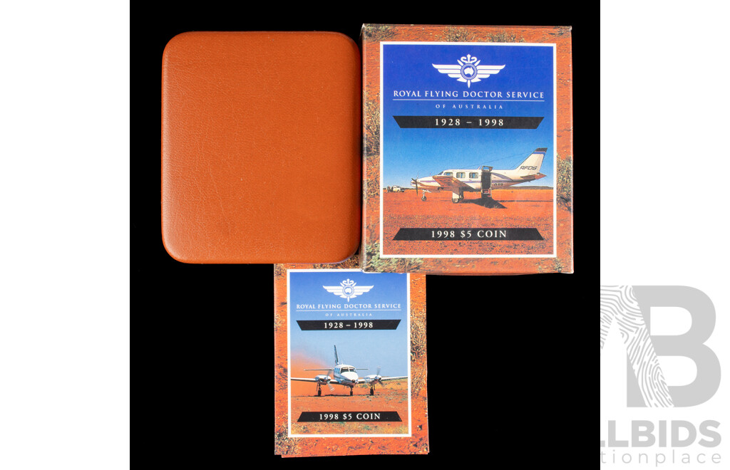 Australian 1998 $5 PROOF 28g coin. Royal Flying Doctor.