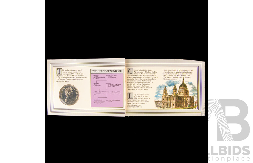 Australian 1988 Mint coin Set. 1981 Royal Wedding crown.