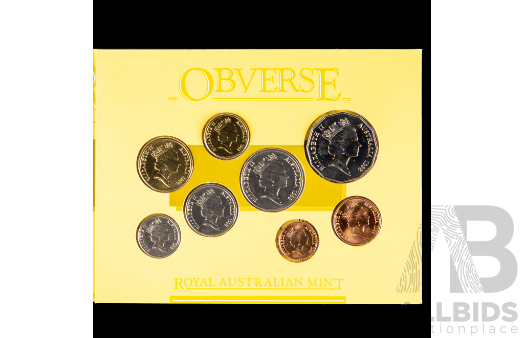 Australian 1988 Mint coin Set. 1981 Royal Wedding crown.