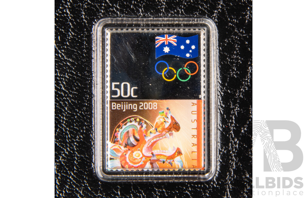 Australian 2008 Beijing Olympic Games Coin-stamp Set.