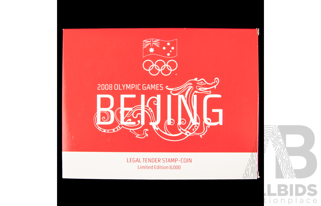 Australian 2008 Beijing Olympic Games Coin-stamp Set.