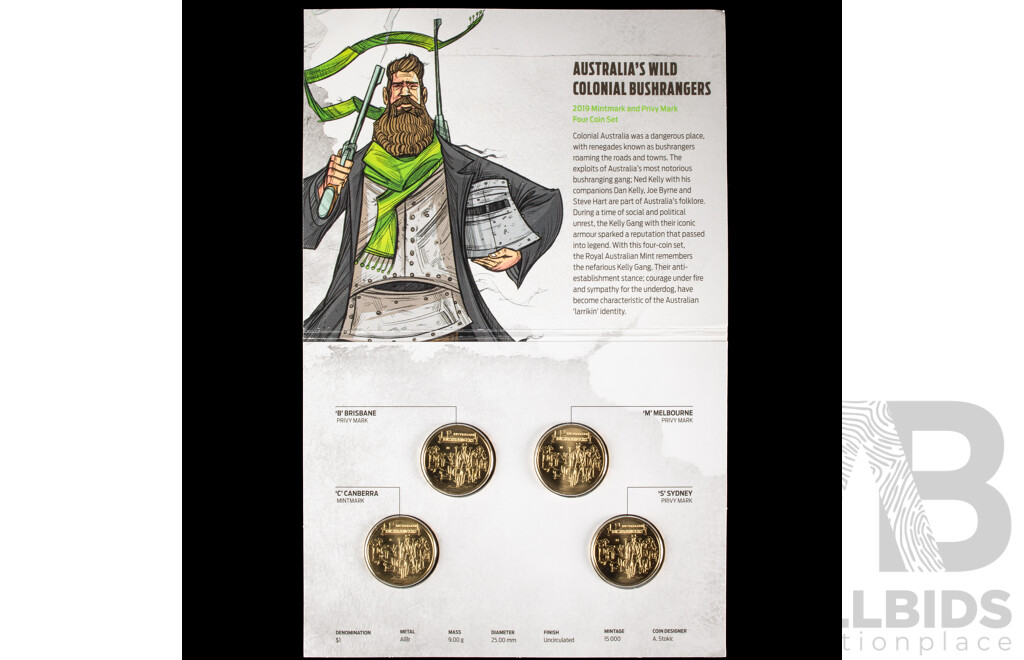 2019 Colored 50c coin. the Bold Bad Ugly.