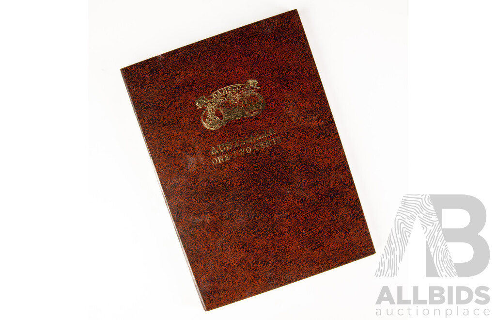 Australian Full Set 1966-1991 RAM 1c&2c Circulated, UNC and Proof 54 Coins in Dansco Album.