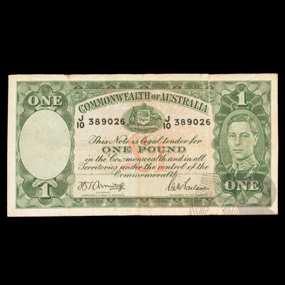 Australian 1942 One pound note Armitage/McFarlane