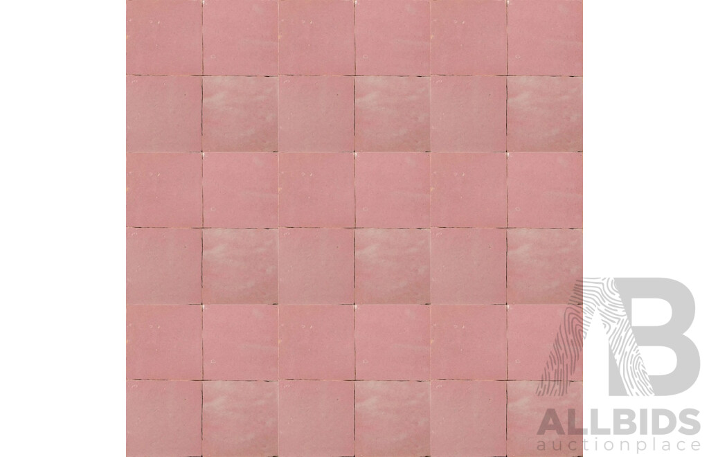 Moroccan Zellige Wall Tiles - Gloss Blush - 4.50+ Square Meters - Brand New