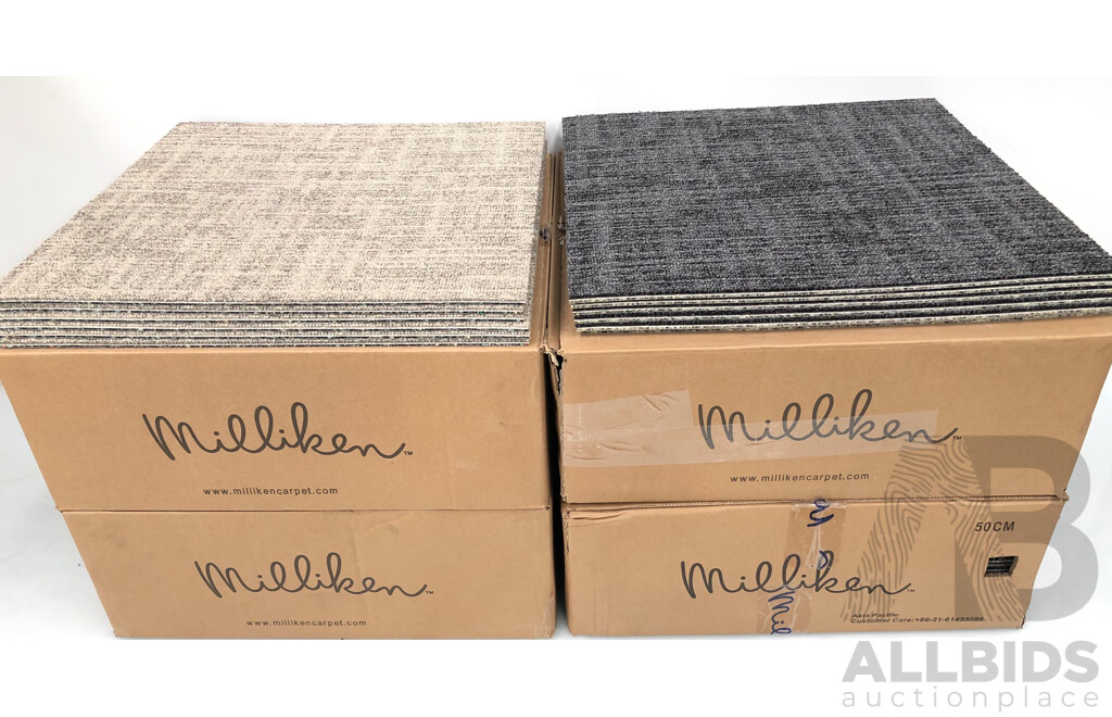 Milliken 500mm Square Commercial Carpet Tiles - 19.25 Square Meters - Brand New