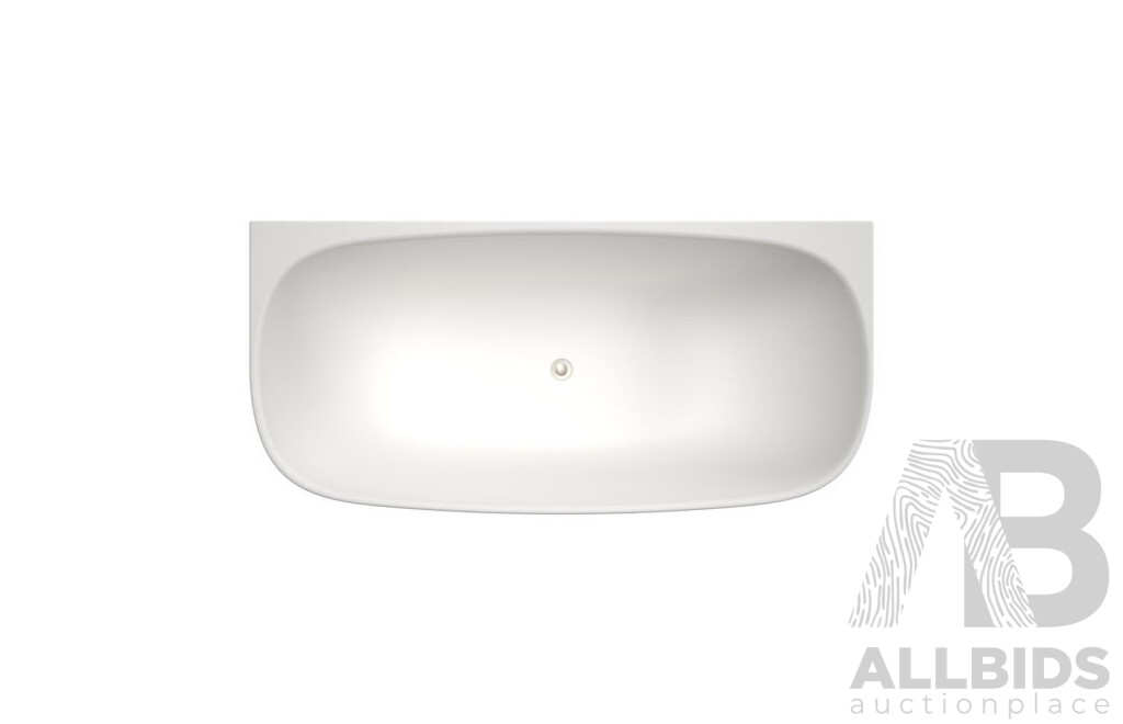 Contura II 1700mm Back to Wall Freestanding Bath - Matte White - Brand New - RRP $3669-00