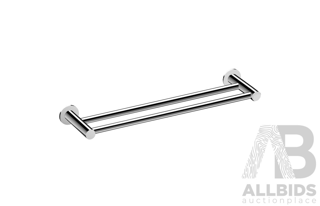 Novas 800mm Satin Nickel Double Towel Rail - Brand New - RRP $650.00