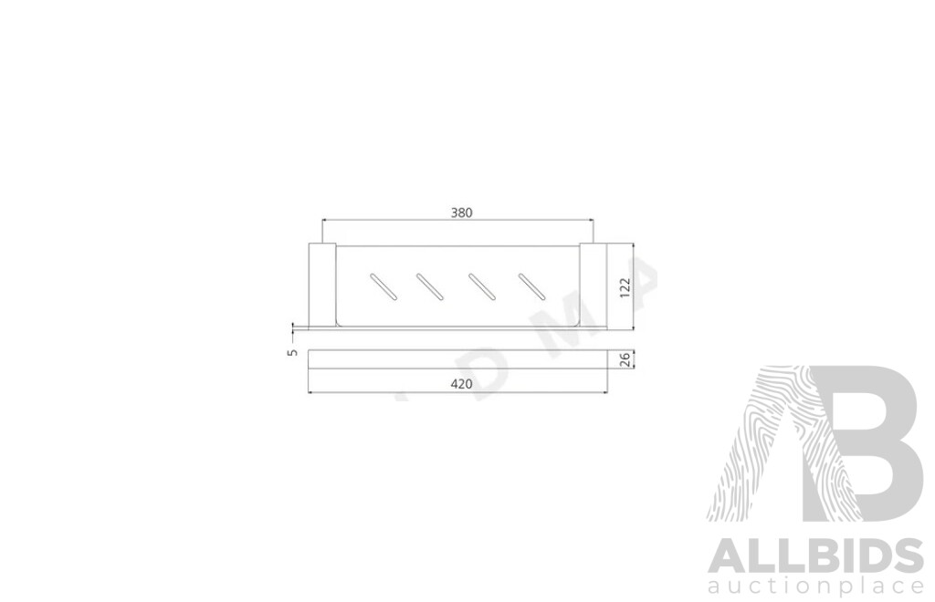 Oliveri Athens Matte Black Shelf and Madrid Brushed Nickel Toilet Roll Holder- Brand New - RRP $