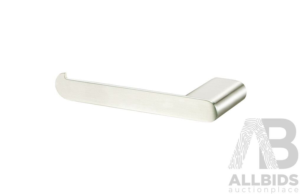 Oliveri Athens Matte Black Shelf and Madrid Brushed Nickel Toilet Roll Holder- Brand New - RRP $