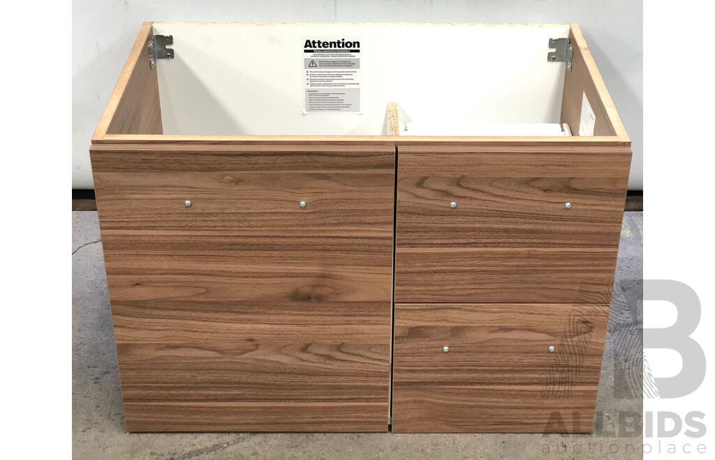 Marquis 750mm Wallmount Vanity - Notaio Walnut - New - ORP $469.00