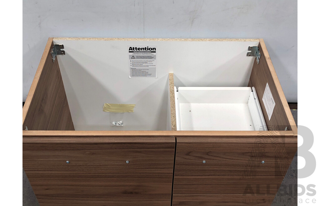 Marquis 750mm Wallmount Vanity - Notaio Walnut - New - ORP $469.00