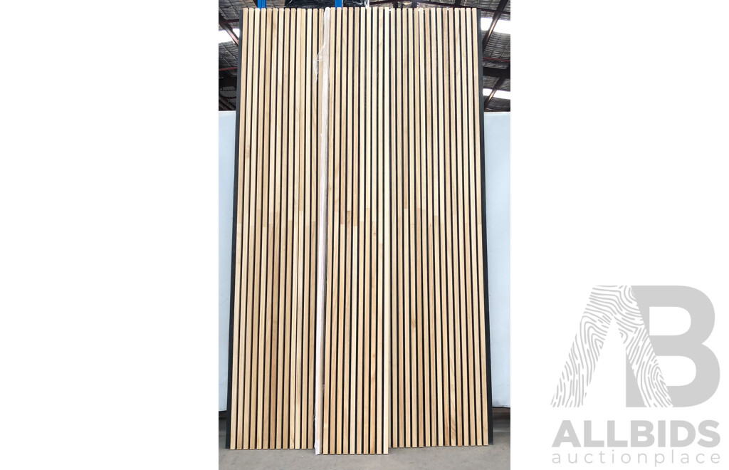 Timber Acoustic Slat Panels - Lot of Five - New
