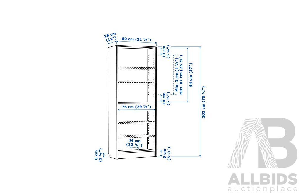 Ikea Billy Oak Effect Bookcase -  Brand New