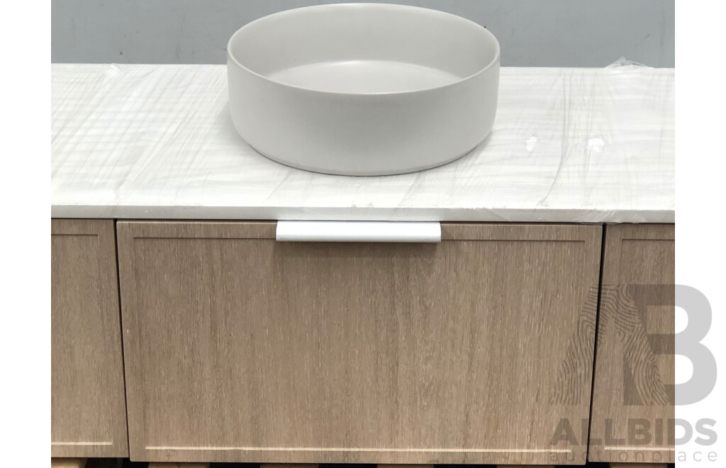 Marquis 1800mm Wallmount Single Basin Rounded Corner Vanity - New