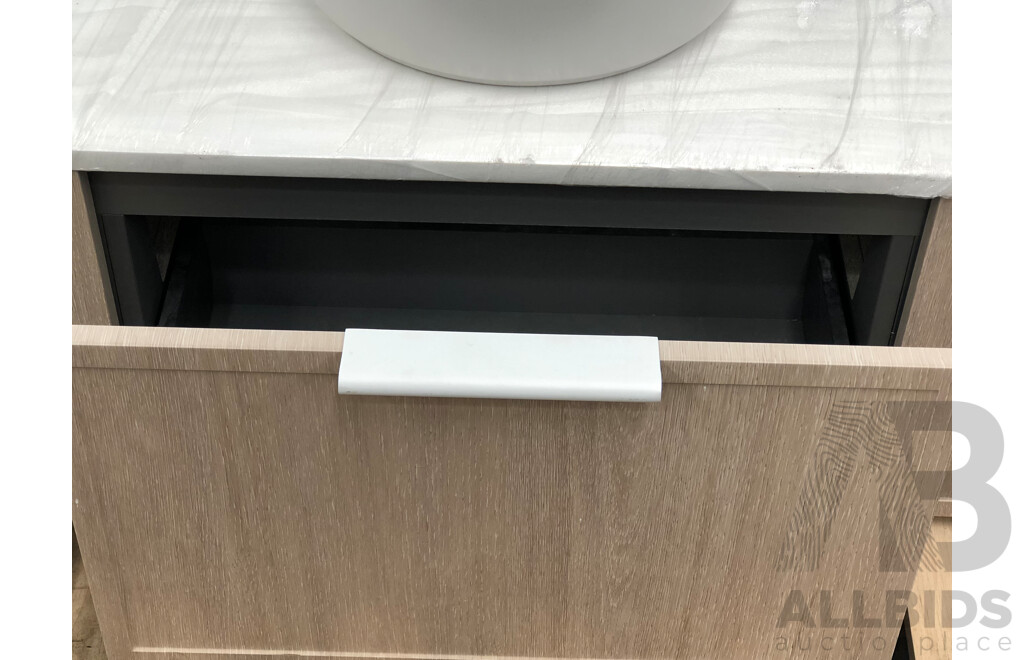 Marquis 1800mm Wallmount Single Basin Rounded Corner Vanity - New